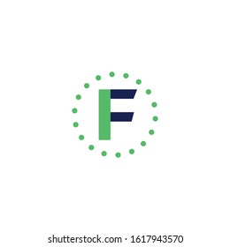 Initial letter F logo. F logo with circle