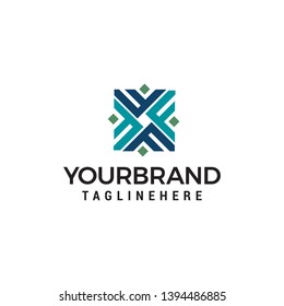 initial letter F Logo design concept template vector