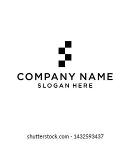 initial letter f logo design vector illustration template