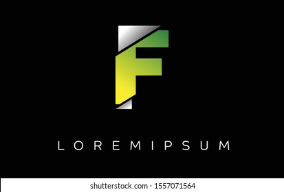 Initial Letter F logo design separate letters with a modern design