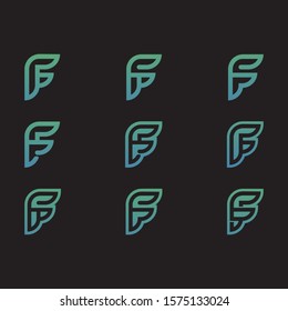 Initial Letter F Logo Design concept