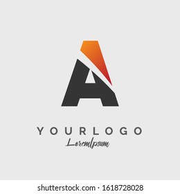 Initial Letter F logo design with cut off concept style design