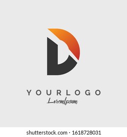 Initial Letter F logo design with cut off concept style design