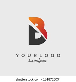 Initial Letter F logo design with cut off concept style design