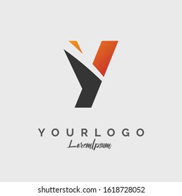 Initial Letter F logo design with cut off concept style design
