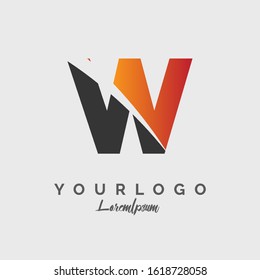 Initial Letter F logo design with cut off concept style design