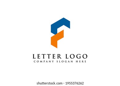 Initial letter F logo design vector illustration. Letter F icon design. Suitable for business and Technology logos,isolated on White background