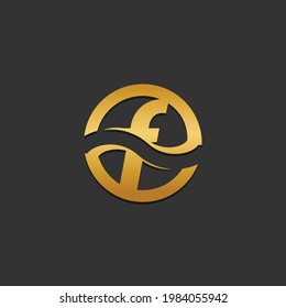 Initial letter F logo design vector illustration. Letter F icon design.