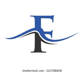 Initial Letter F Logo Design. Monogram and Creative Alphabet F Logotype Vector Template