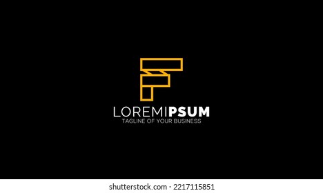 initial letter F logo design template. icons for business of luxury, elegant, simple