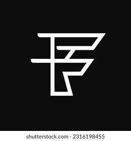 Letra inicial vector de diseño del logotipo F