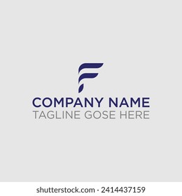 Letra inicial F ilustración vectorial de diseño del logotipo. Diseño de iconos de letra F. Adecuado para logotipos de empresas y tecnología, aislado , letra simple de logotipo, logotipo de letra F con diseño de gradiente geométrico.