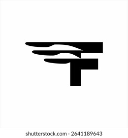 Initial letter F logo design with a fast concept.