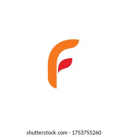 initial letter F logo and fire design template
