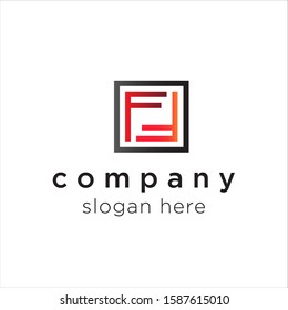 initial letter F logo icon deisgn template elements - vector sign. Business card templates.