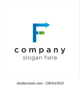 initial letter F logo icon deisgn template elements - vector sign. Business card templates.