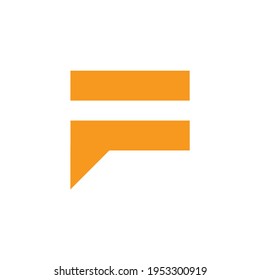 initial letter F logo or icon. EPS 10