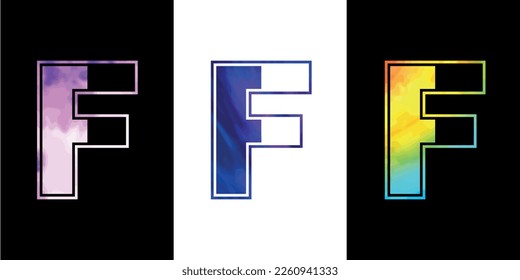 Initial letter F logo Icon vector design template. Premium luxurious logotype for corporate business identity