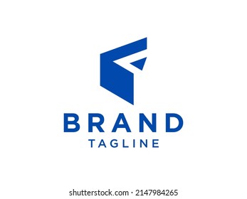 Initial Letter F Logo. Monogram Linear Rounded Style isolated on White Background. Usable for Business, Branding and Technology Logos. Flat Vector Logo Design Template Element.
