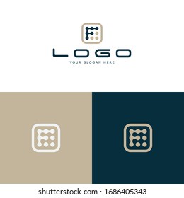 Diseño de plantilla de logotipo de letra inicial F