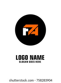 Initial letter F & A logo template vector