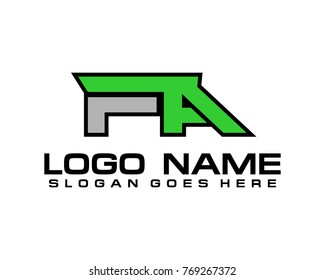Initial letter F & A logo template vector