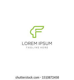 Initial Letter F logo vector design template .