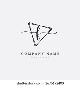 Letra inicial F Vector de logotipo EPS10