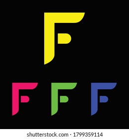 Initial letter F logo vector design template