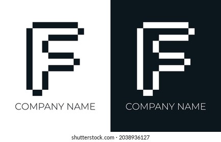 Initial letter f logo vector design template. Creative modern trendy f typography and black colors.