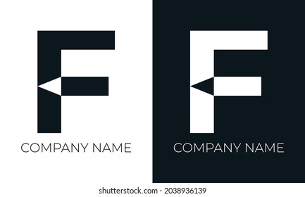 Initial letter f logo vector design template. Creative modern trendy f typography and black colors.