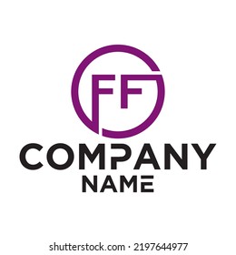 Initial letter f f logo vector design template