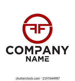Initial letter f f logo vector design template