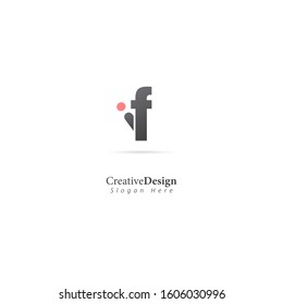 Initial Letter I F Lowercase Logo Template. Design Vector Illustration