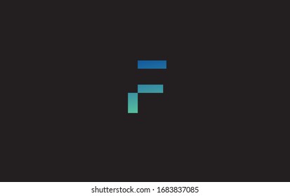 Initial Letter F Minimalism Simple Gradient Logo For Company