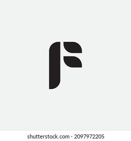 Initial letter F monogram logo design.