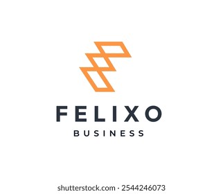 Initial Letter F Monogram Logo Inspiration. Letter F Modern Minimal Style Logo Vector. F Character Initial Logo Symbol. Alphabet Vector Logo Illustration