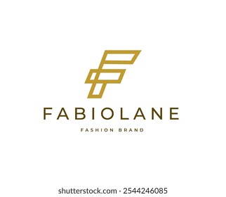 Letra Inicial F Monograma Logo Inspiration. Letra F Ouro Elegante Estilo Mínimo Logo Vetor. Símbolo do logotipo inicial do caractere F. Ilustração de logotipo de vetor de alfabeto