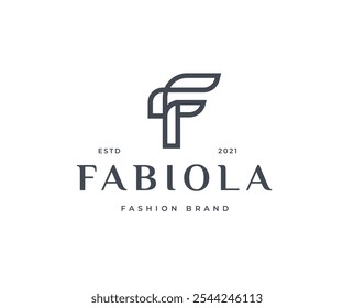 Letra Inicial F Monograma Logo Inspiration. Letra F Elegante Estilo Mínimo Logo Vetor. Símbolo do logotipo inicial do caractere F. Ilustração de logotipo de vetor de alfabeto