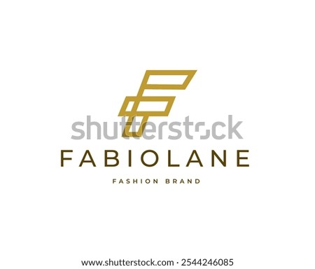 Initial Letter F Monogram Logo Inspiration. Letter F Gold Elegant Minimal Style Logo Vector. F Character Initial Logo Symbol. Alphabet Vector Logo Illustration