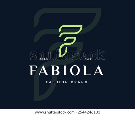 Initial Letter F Monogram Logo Inspiration. Letter F Modern Minimal Style Logo Vector. F Character Initial Logo Symbol. Alphabet Vector Logo Illustration
