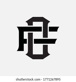 Initial Letter F O Fo Overlapping Stock Vector (Royalty Free ...