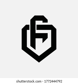 Letra inicial F, O, FO o DE superposición, enclavamiento, logotipo monograma, color negro sobre fondo blanco