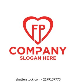 Anfangsbuchstabe F P Logo, Vektordesign-Vorlage