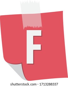 Anfangsbrief f auf Papier