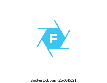 Initial Letter F Photography Logo Camera lens Concept. Capture Logo Combined F Letter Camera Sign Logo