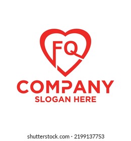 Initial letter F Q logo vector design template