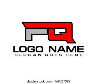 Initial letter F & Q logo template vector