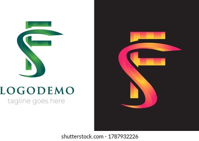 Initial letter F & S logo template vector.Modern abstract F & S Logo design with Colorful shape .
monogram and elegant logo design, Professional Letters Vector Icon Word mark minimal logotype 4