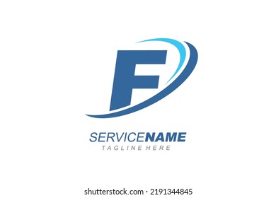 initial Letter F service logo